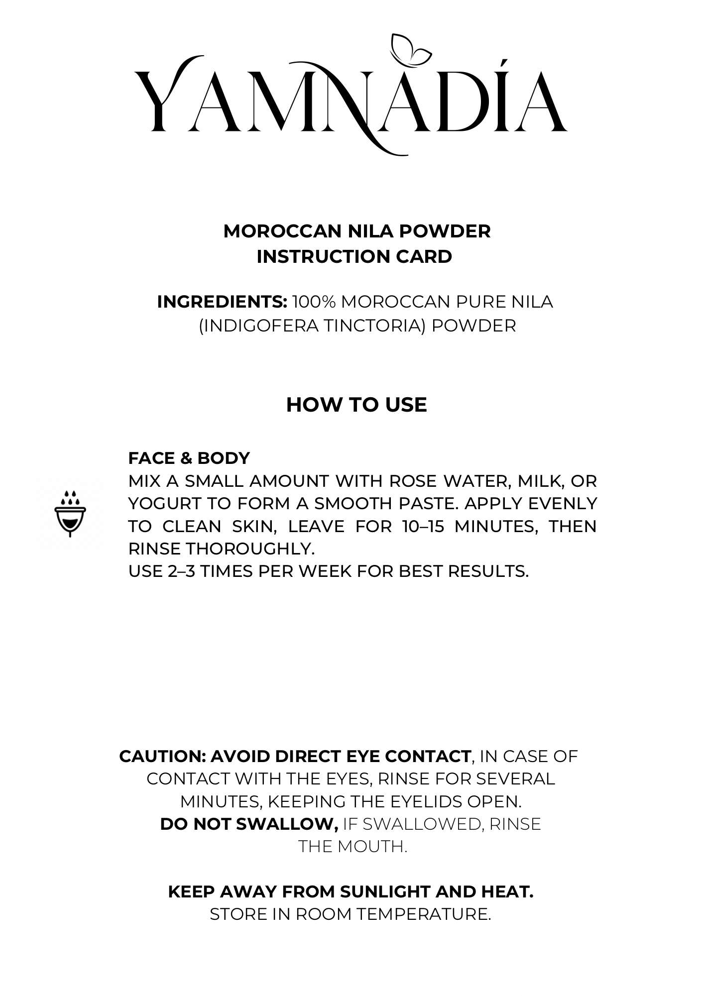 YAMNADÍA- 60g Pure Nila Powder