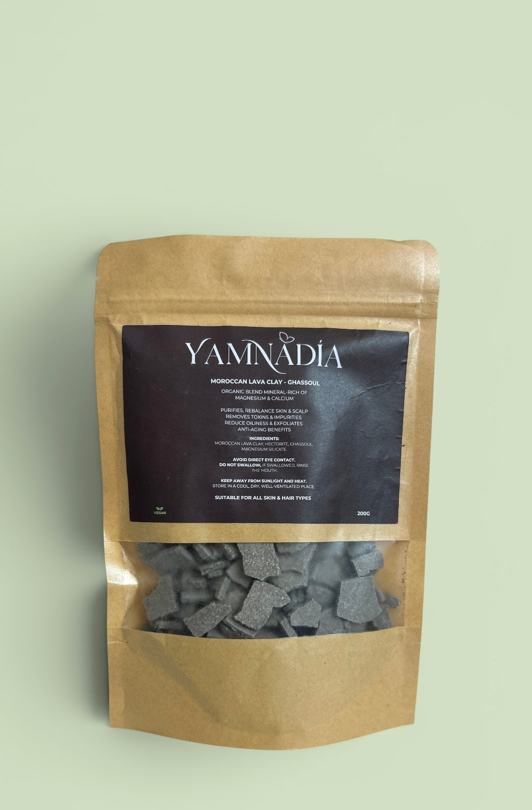 YAMNADÍA - 220g Moroccan Clay Masque Ghassoul